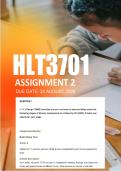 HLT3701 Assignment 2 Semester 2 2026 - Due 28 August 2026