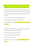 California Notary Public Practice Exam - Multiple Choice with Verified Answers 