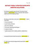 NOTARY PUBLIC UPDATED EXAM WITH VERIFIED SOLUTIONS&period;