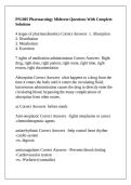 PN1005 Pharmacology Midterm Questions With Complete Solutions