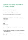 California Notary Public Practice Exam Questions & Answers
