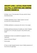 CROSSFIT LEVEL 2 ACTUAL EXAM PAPER 2026 FULL 54 QUESTIONS AND VERIFIED ANSWERS GRADED A&plus;