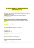ACCT 526 &ndash; Final Exam Questions and Answers &lpar;2026&ndash;2027&rpar; &vert; Complete Course Review &vert; A&plus; Grade Study Guide