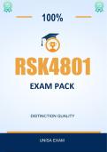 RSK4801 Exam Pack  2026&period; - Distinction Guaranteed&period; &lowbar;UNISA
