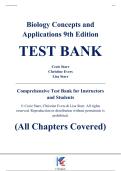 Complete Test Bank - Biology&colon; Concepts and Applications&comma; 9th Edition &ndash; Cecie Starr&comma; Christine Evers&comma; Lisa Starr &ndash; ISBN 9781285427812 &lpar;All Chapters Covered 1&ndash;44&rpar;