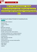 NSG 121 Health Assessment - Herzing NSG 121 Final Exam Latest 2026 Practice Questions and Answers With Full Rationales &vert; Instant Download PDF 