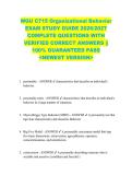 WGU C715 Organizational Behavior  EXAM STUDY GUIDE 2026&sol;2027  COMPLETE QUESTIONS WITH  VERIFIED CORRECT ANSWERS &vert;&vert;  100&percnt; GUARANTEED PASS  <NEWEST VERSION> 