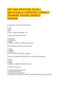 AMT RMA PRACTICE EXAM 1 QUESTIONS & CERTIFIED CORRECT ANSWERS PASSED NEWEST VERSION