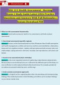 NSG 121 Health Assessment - Herzing Exam 1 Study Guide Latest 2026 Practice Questions and Answers With Full Rationales &vert; Instant Download PDF