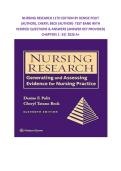 NURSING RESEARCH 11TH EDITION BY DENISE POLIT &lpar;AUTHOR&rpar;&comma; CHERYL BECK &lpar;AUTHOR&rpar;- TEST BANK WITH VERIFIED QUESTIONS & ANSWERS &lpar;ANSWER KEY PROVIDED&rpar; CHAPTERS 1- 33&vert; 2026 A&plus;