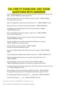 Cal Fire FF Exam 2026 -2027 EXAM QUESTIONS WITH ANSWERS&period;