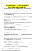 Ff2 calfire exam QUESTIONS WITH VERIFIED ANSWERS