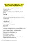 CAL Fire Exam QUESTIONS WITH CORRECT ANSWERS RATED A&plus;