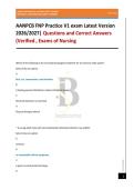 AANPCB FNP Practice V1 exam Latest Version 2026&sol;2027&vert; Questions and Correct Answers &lpar;Verified &comma; Exams of Nursing