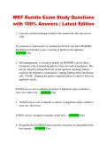 WKF Kumite Exam Study Questions  with 100&percnt; Answers &vert; Latest Edition