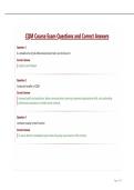 CQM Course Exam Questions and Correct Answers&period;