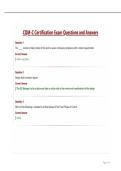 CQM-C Certification Exam Questions and Answers&period;