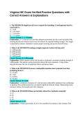 Virginia HIC Exam Verified Practice Questions with Correct Answers & Explanations