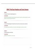 CQM-C Final Exam Questions and Correct Answers&period;