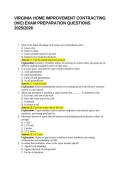VIRGINIA HOME IMPROVEMENT CONTRACTING &lpar;HIC&rpar; EXAM PREPARATION QUESTIONS 2025 2026
