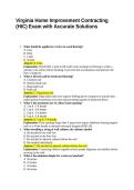 Virginia Home Improvement Contracting &lpar;HIC&rpar; Exam with Accurate Solutions