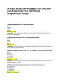 VIRGINIA HOME IMPROVEMENT CONTRACTOR &lpar;HIC&rpar; EXAM PRACTICE QUESTIONS Comprehensive Review