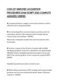 CON 237 SIMPLIFIED ACQUISITION PROCEDURES EXAM SCRIPT 2026 COMPLETE ANSWERS VERIFIED