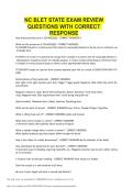 NC BLET State Exam Review QUESTIONS WITH CORRECT RESPONSE