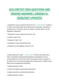 ACLS PRETEST 2026 QUESTIONS AND  VERIFIED ANSWERS &vert; GRADED A&plus;  &lpar;2026&sol;2027 UPDATED&rpar;