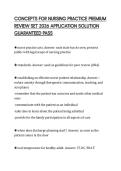 CONCEPTS FOR NURSING PRACTICE PREMIUM REVIEW SET 2026 APPLICATION SOLUTION GUARANTEED PASS