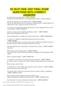NC BLET 2026 -2027 Final EXAM QUESTIONS WITH CORRECT ANSWERS&period;