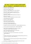 NC BLET State Exam QUESTIONS WITH CORRECT ANSWERS RATED A&plus;