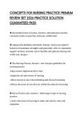 CONCEPTS FOR NURSING PRACTICE PREMIUM REVIEW SET 2026 PRACTICE SOLUTION GUARANTEED PASS