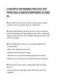 CONCEPTS FOR NURSING PRACTICE TEST PAPER 2026 COMPLETE RESPONSES SCORED A&plus;