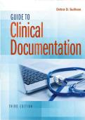Test Bank for Guide to Clinical Documentation 3rd Edi  tion by Debra D Sullivan