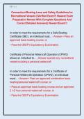 Connecticut Boating Laws and Safety Guidelines for  Recreational Vessels &vert;&vert;Verified Exam&excl;&excl;&excl; Newest Exam  Preparation Newest With Complete Questions And  Correct Detailed Answers&vert;&vert; Newest Exam&excl;&excl;&excl;