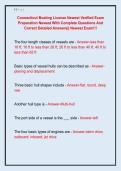 Connecticut Boating License Newest Verified Exam  Preparation Newest With Complete Questions And  Correct Detailed Answers&vert;&vert; Newest Exam&excl;&excl;&excl;