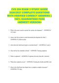 CVS 204 EXAM 3 STUDY GUIDE  2026&sol;2027 COMPLETE QUESTIONS  WITH VERIFIED CORRECT ANSWERS &vert;&vert;  100&percnt; GUARANTEED PASS  <NEWEST VERSION> 