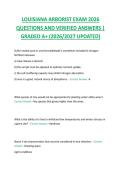 LOUISIANA ARBORIST EXAM 2026  QUESTIONS AND VERIFIED ANSWERS &vert;  GRADED A&plus; &lpar;2026&sol;2027 UPDATED&rpar; 