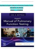 Ruppel&rsquo;s Manual of Pulmonary Function Testing Test Bank &lpar;12th Ed&rpar; &mdash; 2026 Updated &bull; 100&percnt; Exam Prep Guarantee &bull; By Carl Mottram