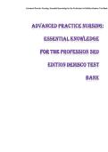 TEST BANK For Advanced Practice Nursing&colon; Essential Knowledge For The Proffession 3rd Edition by Susan M&period; DeNisco 