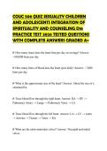 COUC 506 QUIZ SEXUALITY CHILDREN AND ADOLESCENTS INTEGRATION OF SPIRITUALITY AND COUNSELING D16 PRACTICE TEST 2026 TESTED QUESTIONS WITH COMPLETE ANSWERS GRADED A&plus;