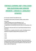 PORTAGE LEARNING A&P I FINAL EXAM  2026 QUESTIONS AND VERIFIED  ANSWERS &vert; GRADED A&plus; &lpar;2026&sol;2027  UPDATED&rpar; 