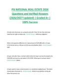 PSI NATIONAL REAL ESTATE 2026  Questions and Verified Answers  &lpar;2026&sol;2027 Updated&rpar; &vert; Graded A&plus; &vert;  100&percnt; Success 