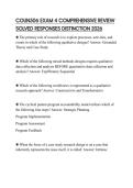 COUN506 EXAM 4 COMPREHENSIVE REVIEW SOLVED RESPONSES DISTINCTION 202