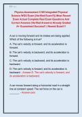 Physics Assessment C165 Integrated Physical  Science WGU Exam &vert;&vert;Verified Exam&excl;&excl;&excl;&vert;&vert; Most Recent  Exam Actual Complete Real Exam Questions And  Correct Answers &lpar;Verified Answers&rpar; Already Graded  A&plus; Guaranteed Success&excl;&excl; &vert; Newest Exam&excl;&excl;&excl;