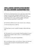 CPFA LICENSE CERTIFICATION REVIEW SET 2026 ANSWERS GUARANTEED PASS