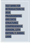 Test Bank - Introduction To Java Programming and Data Structures&comma; 12th Edition by Liang&comma; All 44 Chapters Covered&comma; Verified Latest Edition