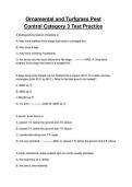 Ornamental and Turfgrass Pest Control Category 3 Test Practice &vert;Questions and Correct Answers &lpar;100&percnt; VERIFIED&rpar;&vert; 2026&sol;2027