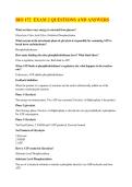 BIO 172 EXAM 2 QUESTIONS AND ANSWERS